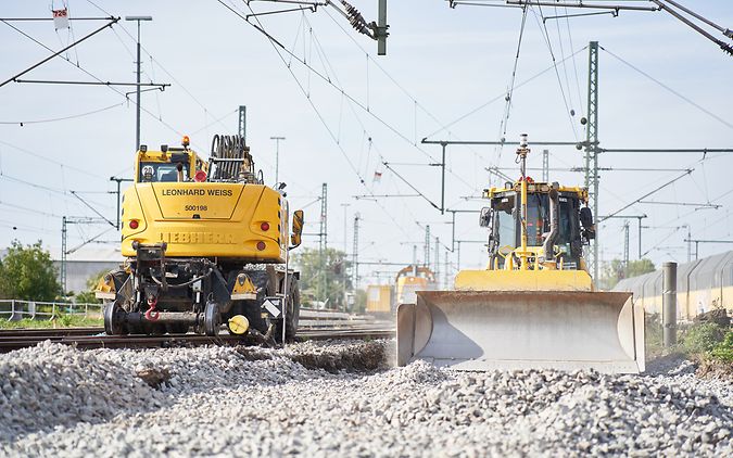  Gleisbauarbeiten Riedbahn zwischen Riedstadt und Goddelau